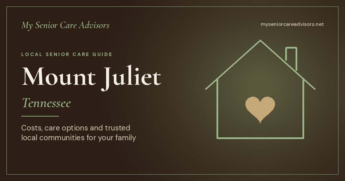 Senior care in Mount Juliet, Tennessee, local guide to costs, care options and communities